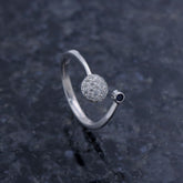925 Sterling Silver CZ Diamond  Ring